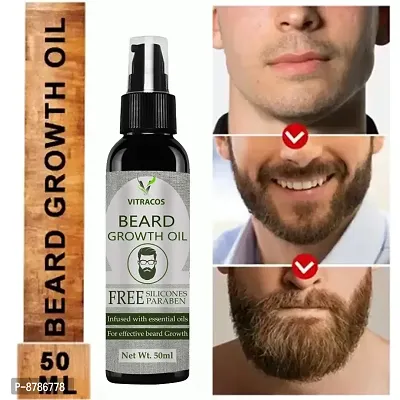 Beard Growth Oil - 50ml - More Beard Growth, With Redensyl, 8 Natural Oils including Jojoba Oil, Vitamin E, Nourishment  Strengthening,, No Harmful Chemicals Hair Oil  (50 ml)-thumb0