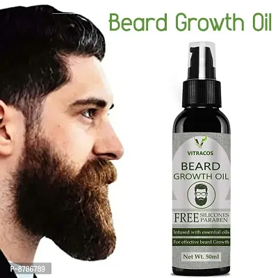 100% Natural Smoothening Beard Oil -Argan  Geranium Hair Oil  (50 ml)-thumb0