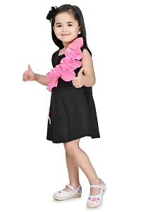 Stylish Cotton Polyester Blend Printed Frocks For Girls-thumb1