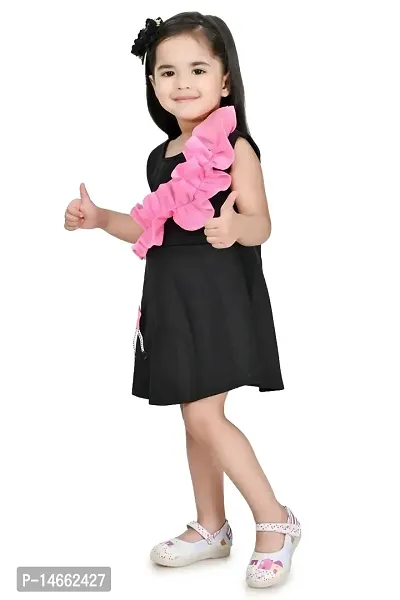 Stylish Cotton Polyester Blend Printed Frocks For Girls-thumb2