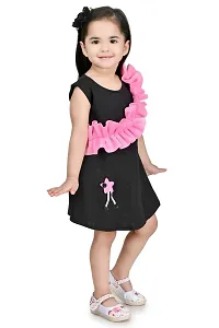 Stylish Cotton Polyester Blend Printed Frocks For Girls-thumb2