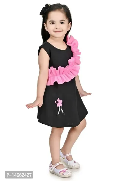 Stylish Cotton Polyester Blend Printed Frocks For Girls-thumb3