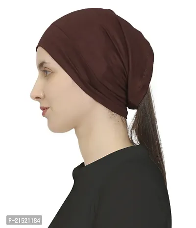 HEJABIYA Hijab Under Cap | Inner Cap for Hijab | Multipurpose Headband - Free Size (Pack of 5)-thumb5