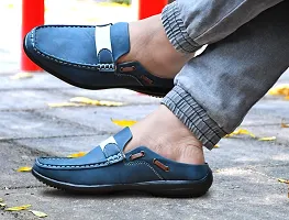 RESTROAD Men's Genuine Quality Half Fishermen, Half Roman Flexible Good Looking Stylish Sandal For Men's (BLUE, numeric_6)-thumb2