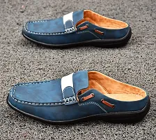 RESTROAD Men's Genuine Quality Half Fishermen, Half Roman Flexible Good Looking Stylish Sandal For Men's (BLUE, numeric_6)-thumb1