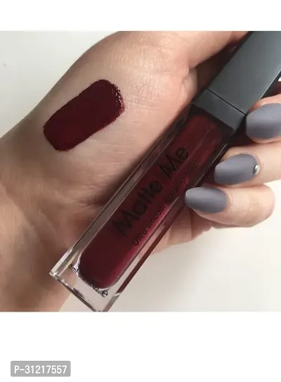 Matte Me Waterproof Long Lasting Lipstick Maroon Colour 1 Piece-thumb4