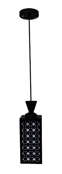 Kelma The Wooden Hanging Lamp Style Hanging Lamp Creative Wood Pendant Light Lamp Suitable for Living Room,Foyer,Bedroom,Hallway (Black)-thumb2