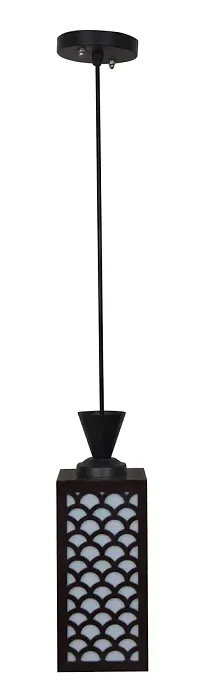 Kelma The Wooden Hanging Lamp Style Hanging Lamp Creative Wood Pendant Light Lamp Suitable for Living Room,Foyer,Bedroom,Hallway (Black)-thumb2