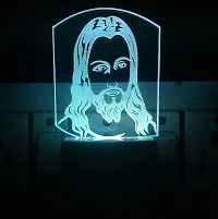 Kelma The Jesus Acrylic Colour Changing 3D Illusion LED Night Lamp for Bedroom (Multicolour)(Pack of 2)-thumb2