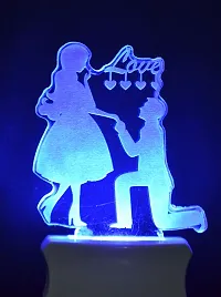 Kelma The Couple 3D Illusion Night Lamp Comes with 7 Multicolor Lighting for Home Decoration Bedside Living Room, Hall Night Lighting-Pack of 1-thumb3