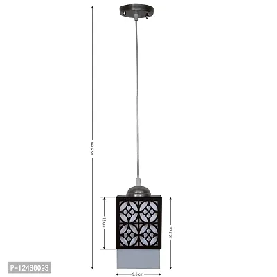 Kelma The Wooden Wood Pendant Light Lamp Suitable for Living Room,Foyer,Bedroom,Hallway (Black)-thumb5