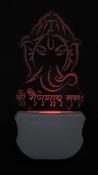 Kelma The Lord Ganesh 3D Illusion Beautiful Illumination Night Lamp Comes with 7 Multicolor and 3D Illusion Design Suitable for Room,Drawing Room,Lobby (Pack of 2)-thumb3