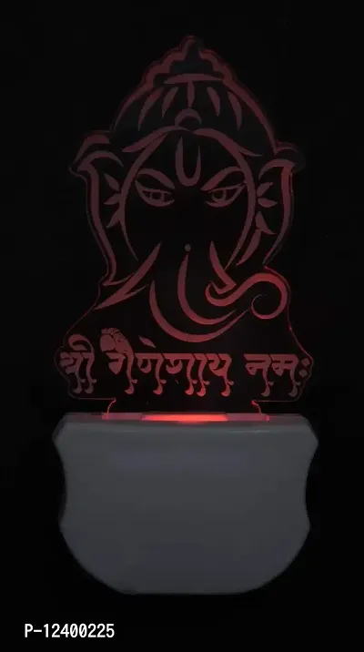 Kelma The Lord Ganesh 3D Illusion Beautiful Illumination Night Lamp Comes with 7 Multicolor and 3D Illusion Design Suitable for Room,Drawing Room,Lobby (Pack of 2)-thumb4