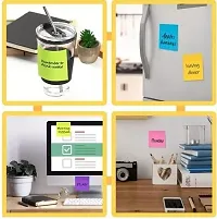 Sticky Note Bright Colorful Sheets Strong Self-Stick 400 Sheets,3x3 Neon,(80*5)-thumb2