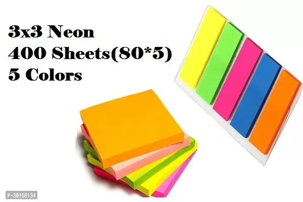 Post-It Super Sticky Notes, Assorted Bright Colors 400 Sheets 3x3 Neon,(80*5)