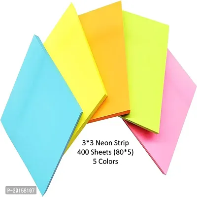 3x3 Self Sticky Note Pad, Bright Colors, Easy to Post for Anywhere you Want-thumb0