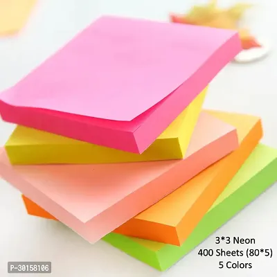 Sticky Notes 3x3 Self-Stick Notes Bright Colors Sticky Notes (5 Neon Colors)-thumb0