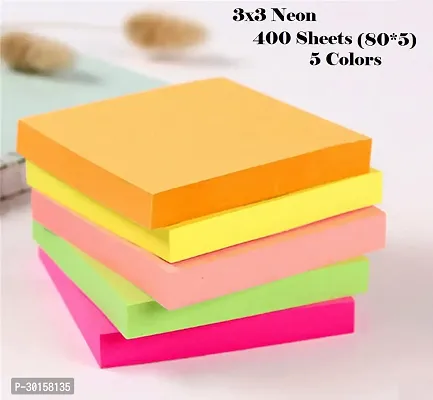 Sticky Notes Bright Colorful Sticky Pad ,400 Sheets 3x3 Neon,(80*5)-thumb0