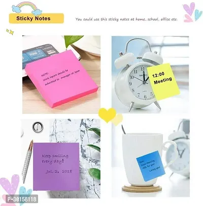 Sticky Notes 3x3 Inch Post It Note Pad 5 Colors Notepaper- 400 Sheets-thumb2