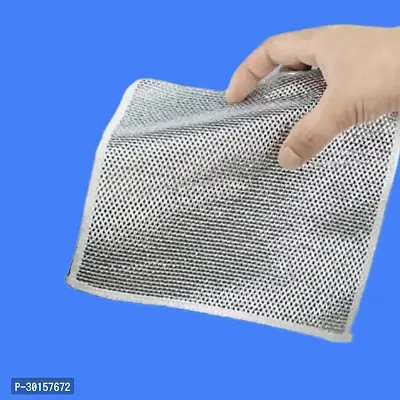 1- Double-Sided Thickened, Multi-Purpose Cleaning, Oil Free Dishwashing Cloth-thumb0