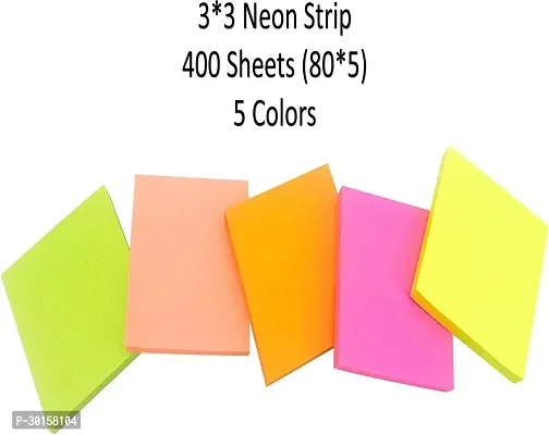 Fluorescent Paper Self Adhesive and Removable Sticky Notes, Bookmarks Sticks-thumb0