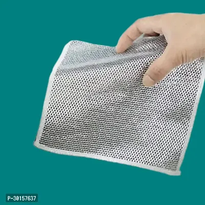 1- Metal Wire Dishwashing Rags For Wet And Dry Non-Scratch Wire Dishcloth-thumb0