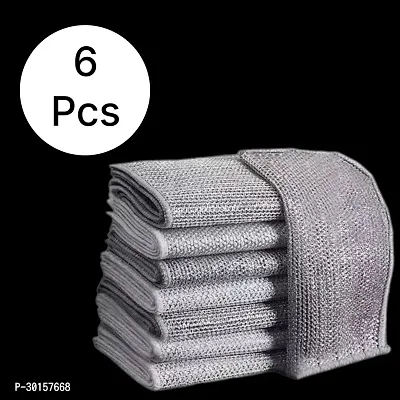 6- Scrubbing Cleaning Cloth For Kitchen Dish Pot Pan Cleaning-thumb0