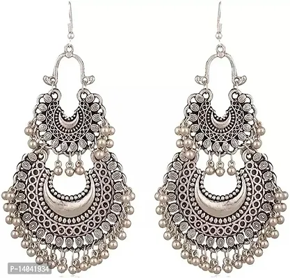 Combo of 3 Designer Traditional Stylish Silver Earring Set-thumb2