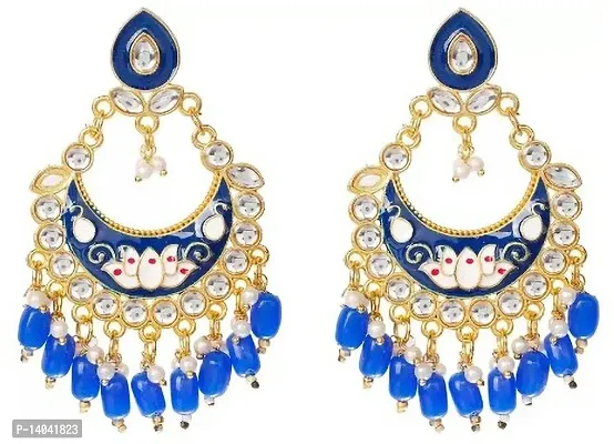 CHANDMEENA  BLUE COLOUR EARRING-thumb0