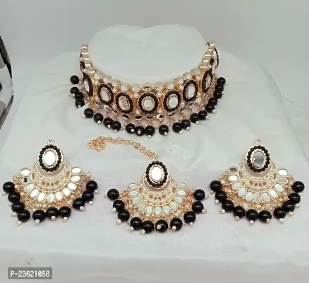 Necklace, Earring  Maang Tikka Set-thumb0