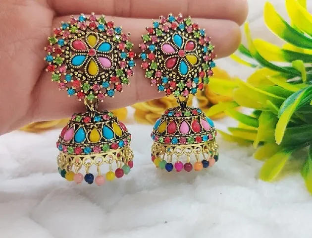 Elegant Alloy Jhumkas For Women