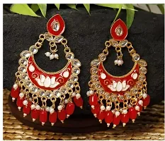 CHAND MEENA  (RED) COLOUR EARRING-thumb1