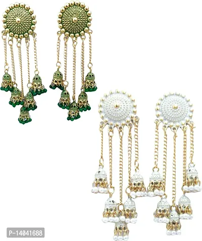 MY-Collections combo of 2 Trendy  partywear Earrings-thumb0