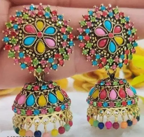 Elegant Alloy Jhumkas For Women