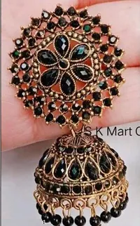 Kundan black jhumki-thumb1