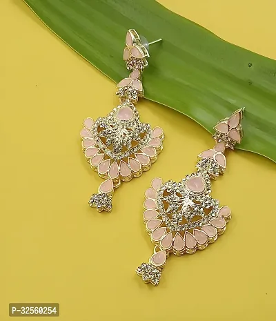 Necklace with Maang Tikka Earrings Indian Traditional Bridal Wedding Jewellery Set.-thumb4