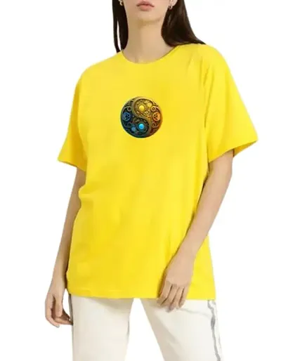 RARE BEAR Pure Half Sleeve Oversized T-Shirts for Women Girls