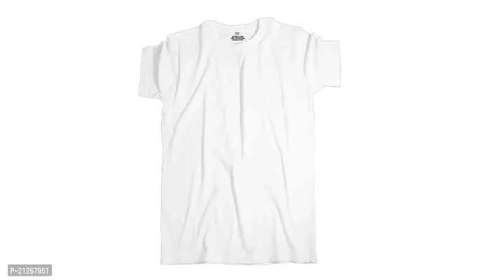 DCWALLKER Cotton Men's Half Sleeve Round Neck Plain Regular Fit Bio-Wash T-Shirt-180 GSM