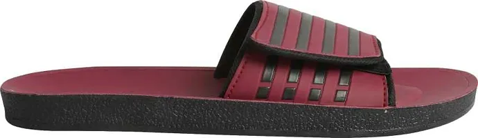 Frabio Mens Slides Comfort Adjustable Slippers with Arch Support,Men's Athletic Slide,Mens Sliders Comfort Flip Flops Slippers (NW1-101Maroon_9)-thumb2