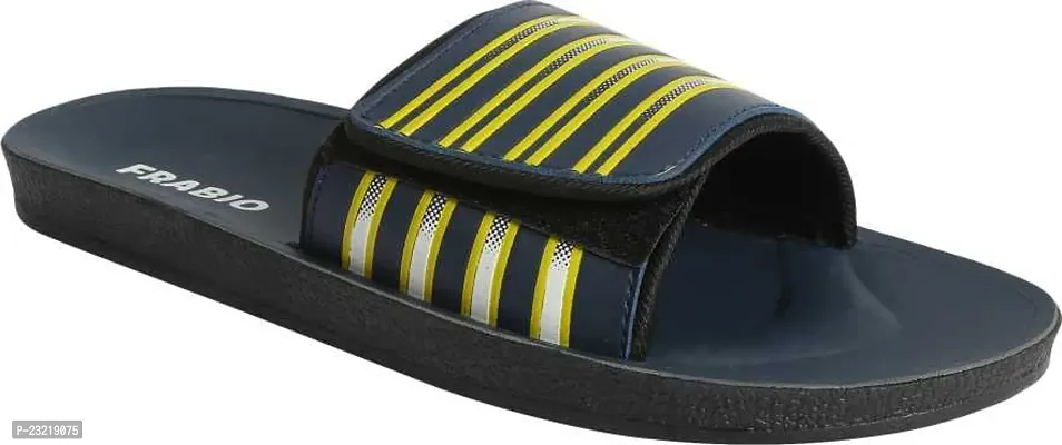 Frabio Mens Slides Comfort Adjustable Slippers with Arch Support,Men's Athletic Slide,Mens Sliders Comfort Flip Flops Slippers (NW1-101)