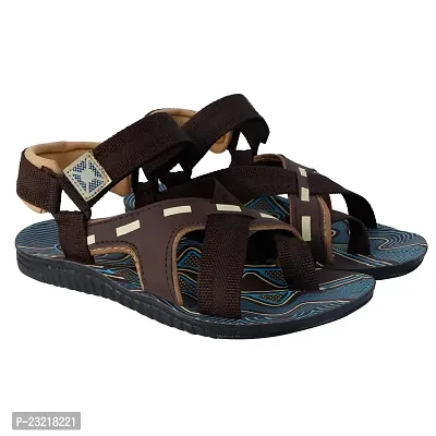Frabio Men's Casual Dailywear Sandals/Indoor Outdoor Flip Flop Walking Sandals for Men (3103-BRN) Brown-thumb3