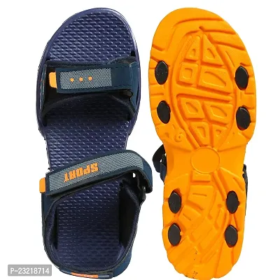 Frabio Men's Casual velcro Sandals/Running Walking Dailywear Indoor Outdoor Floaters -Blue-thumb5