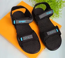 Frabio Men's Casual velcro Sandals/Running Walking Dailywear Indoor Outdoor Floaters -(Blue) 130-thumb1