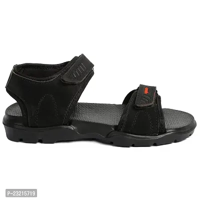 Frabio Men's Casual velcro Sandals/Running Walking Dailywear Indoor Outdoor Floaters -(Black) 119-thumb3