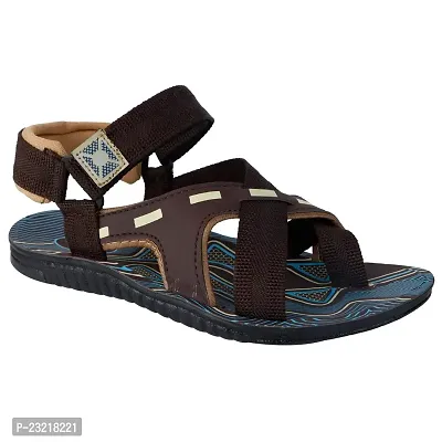 Frabio Men's Casual Dailywear Sandals/Indoor Outdoor Flip Flop Walking Sandals for Men (3103-BRN) Brown-thumb0