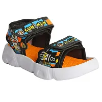 Frabio Synthetic Velcro Indoor Outdoor Sandals For Boys  Girls Kids Wear/Flip Flop Open Toe Light Weight Sandals and Floaters Footwear for Kids (JORDANORG VITAMINPARROT)-thumb1