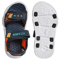 Frabio Synthetic Velcro Indoor Outdoor Sandals For Boys  Girls Kids Wear/Flip Flop Sandals and Floaters Footwear for Kids (Dark Blue::Orange)-thumb2