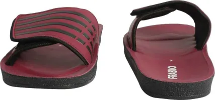 Frabio Mens Slides Comfort Adjustable Slippers with Arch Support,Men's Athletic Slide,Mens Sliders Comfort Flip Flops Slippers (NW1-101Maroon_9)-thumb3