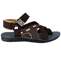 Frabio Men's Casual Dailywear Sandals/Indoor Outdoor Flip Flop Walking Sandals for Men (3103-BRN) Brown-thumb1