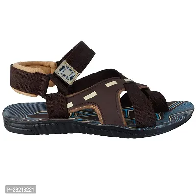 Frabio Men's Casual Dailywear Sandals/Indoor Outdoor Flip Flop Walking Sandals for Men (3103-BRN) Brown-thumb2